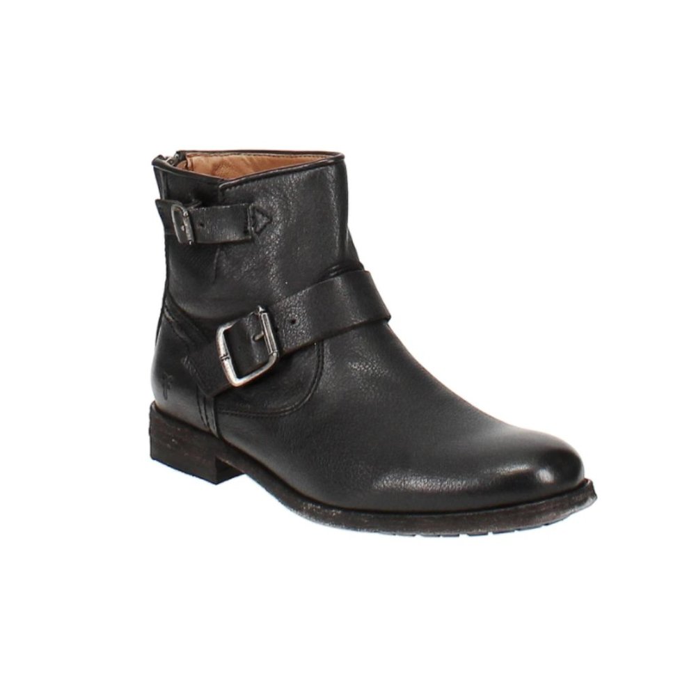 Black Frye Leather Moto Booties (Never Worn!)